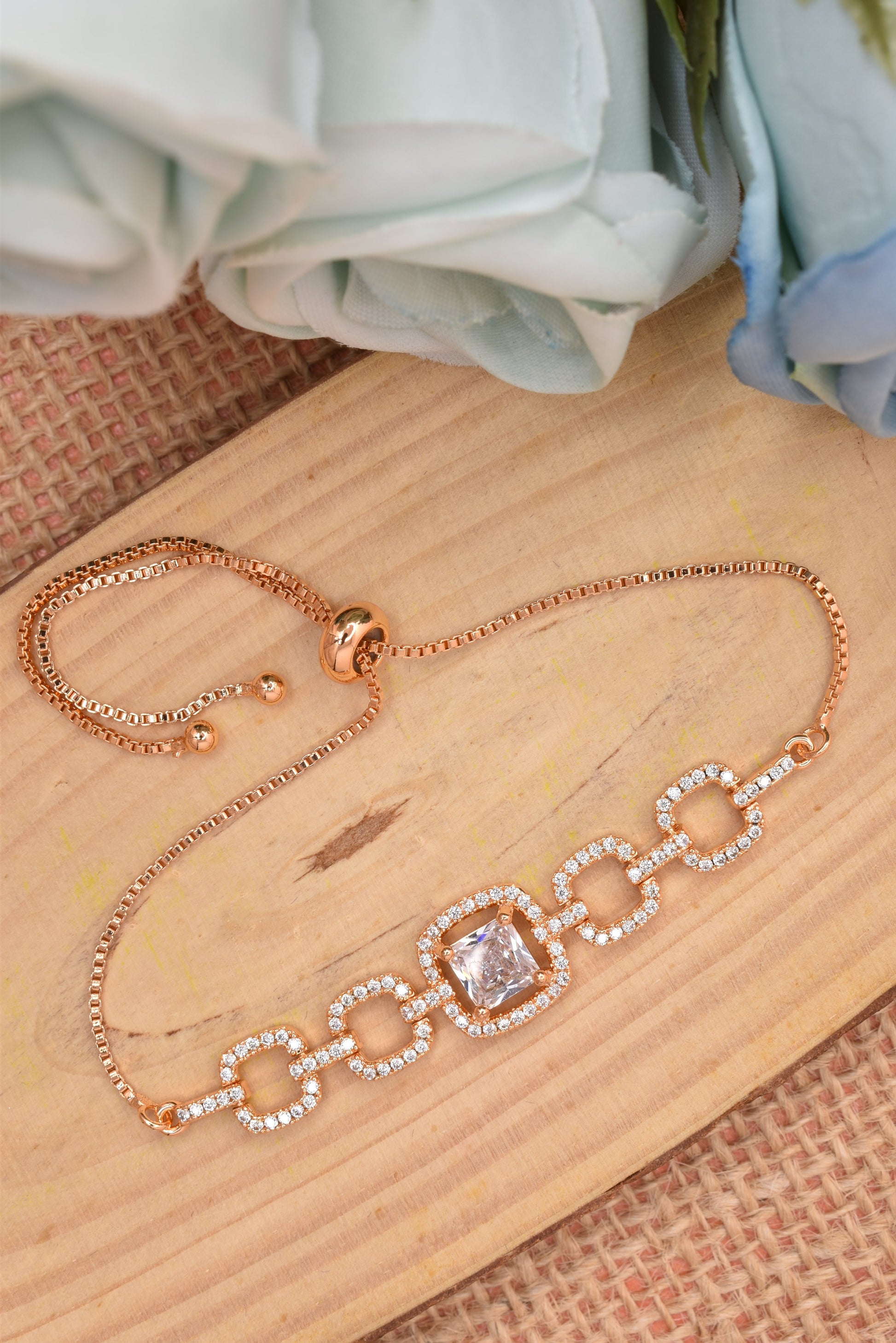 rose gold bracelet,adjustable bracele ,american diamond kada bracelet,bridal jewellery set,diamond bracelet