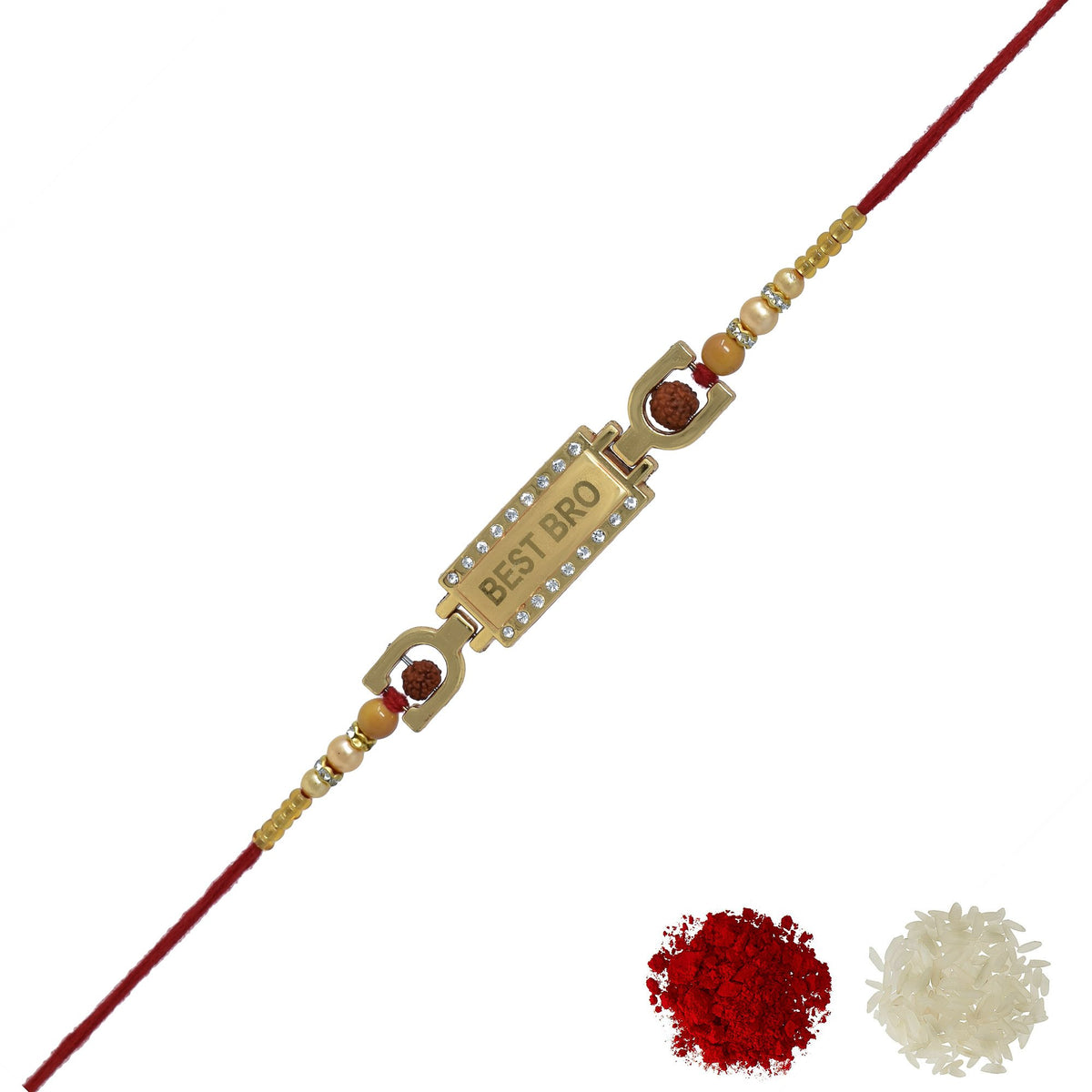 Best Bro Rakhi with Roli Chawal and Raksha Bandhan Greeting Card For M ...