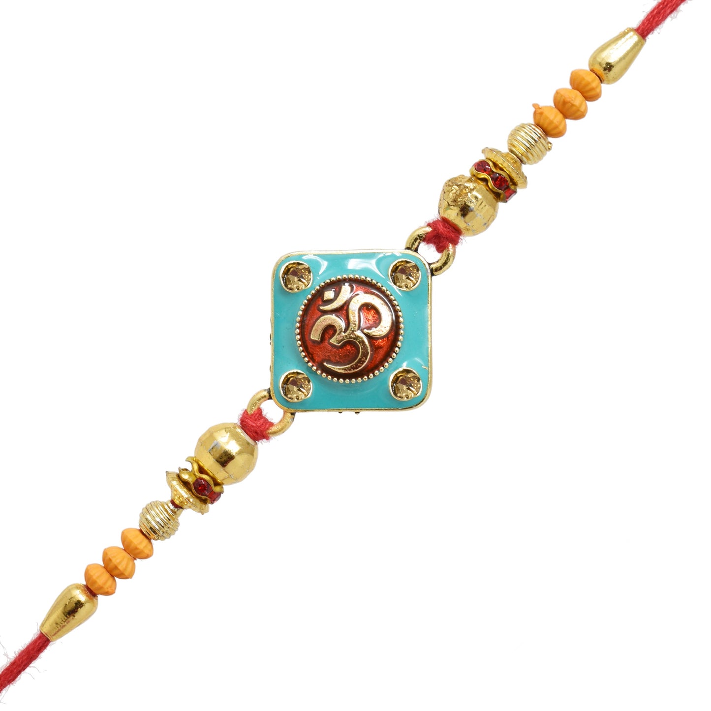 Menakari OM Rakhi set with Roli Chawal & Card| rakhi for brother and bhabhi  kids| rakhi set of 2 | resin rakhi