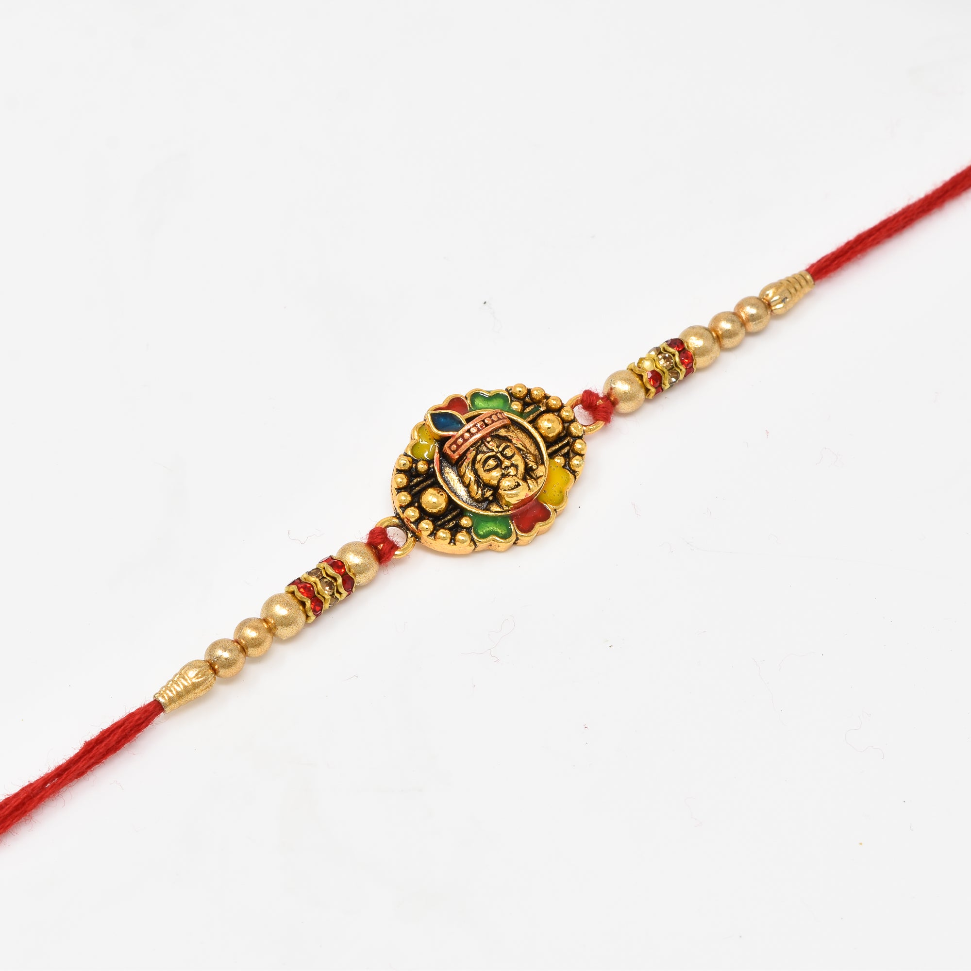 Krishna Rakhi with Roli Chaval and Rakshabandhan Gift Card For Men n Boys