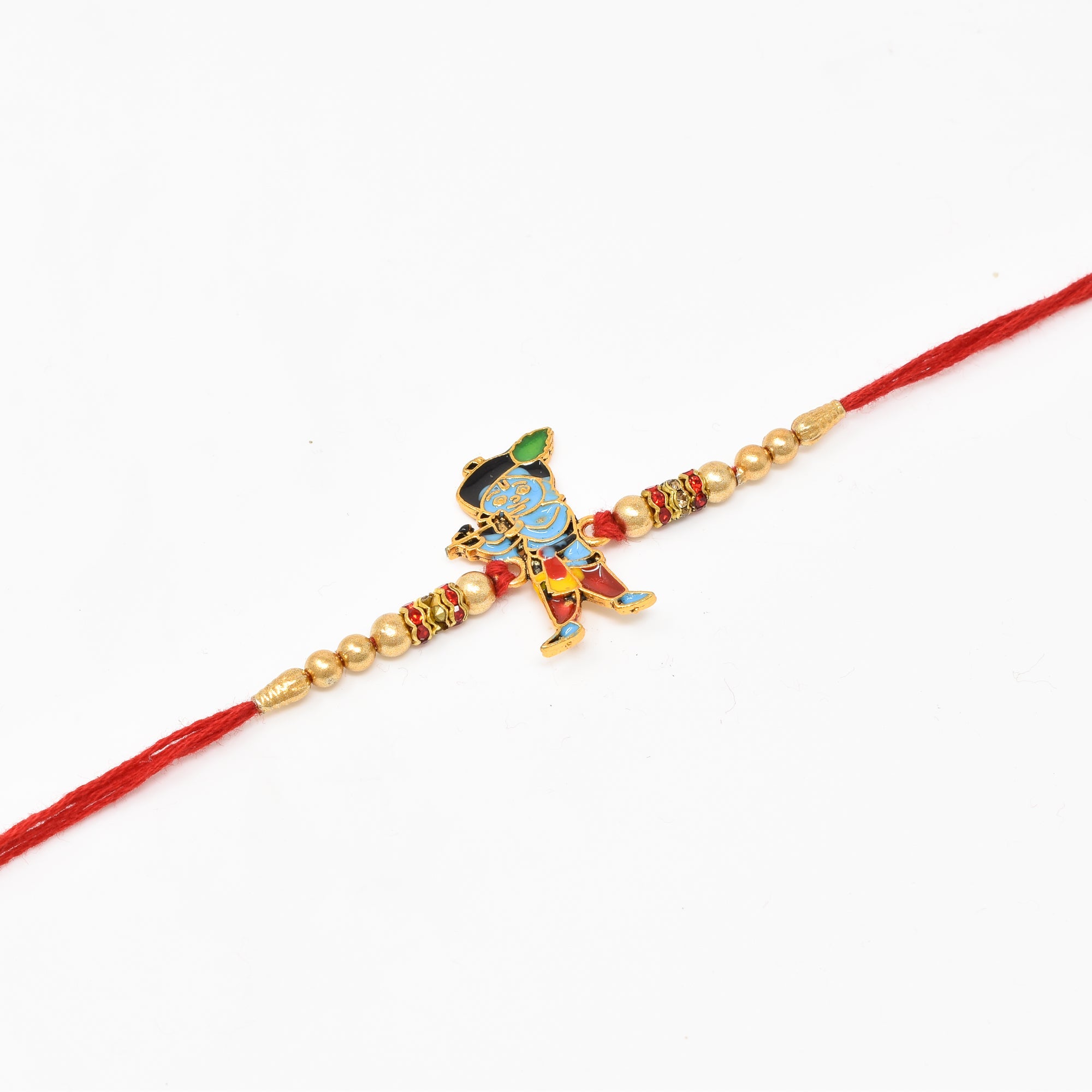 Jai Shree Krishana Rakhi with Roli Chaval and Rakshabandhan Gift Card For Men n Boys