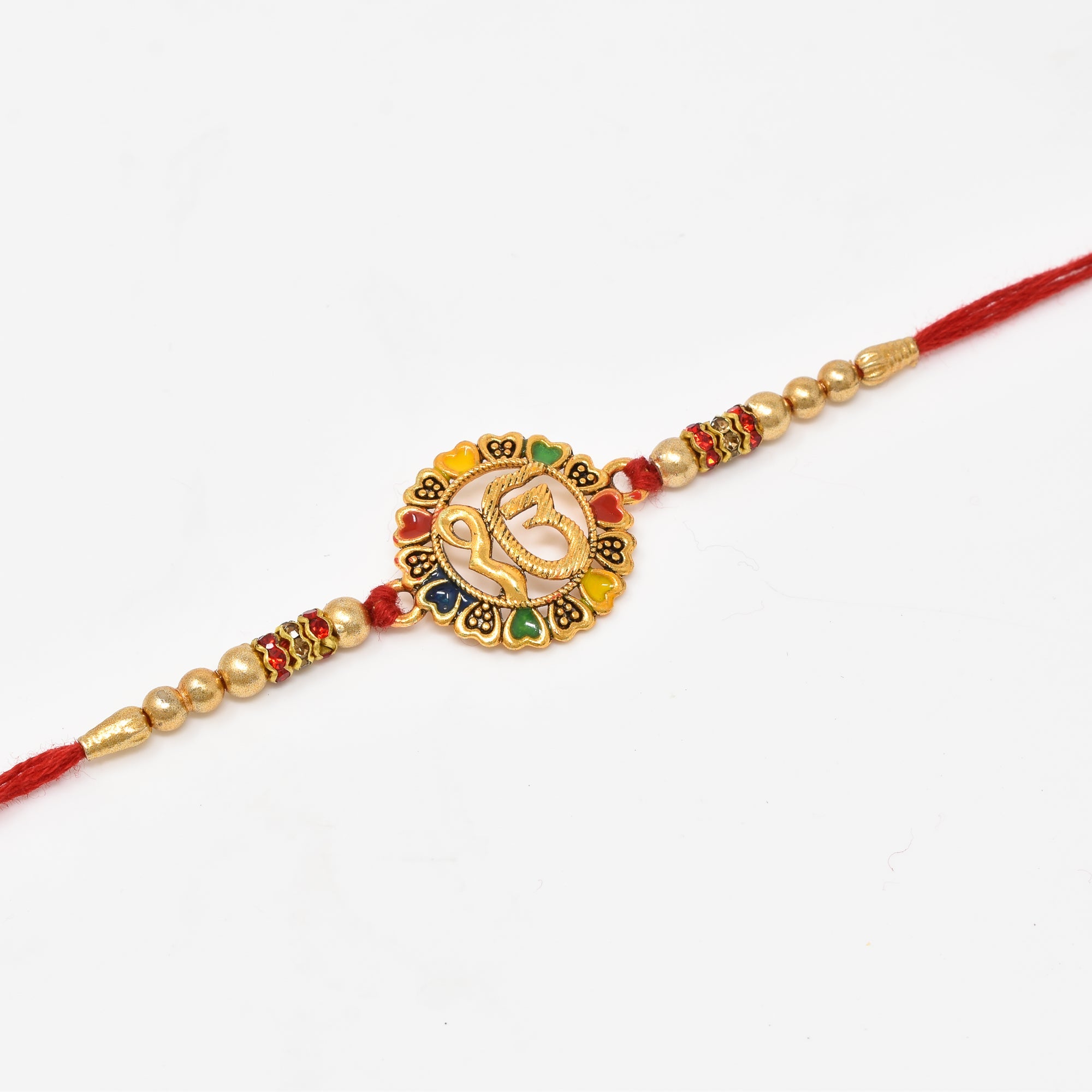 Spiritual Ek Onkar Combo of 3 Rakhi with Roli Chaval and Rakshabandhan Gift Card For Men n Boys