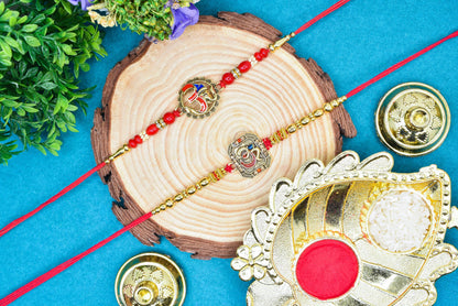 OM Rakhi set with Roli Chawal & Card| rakhi for brother and bhabhi  kids| rakhi set of 2 | resin rakhi