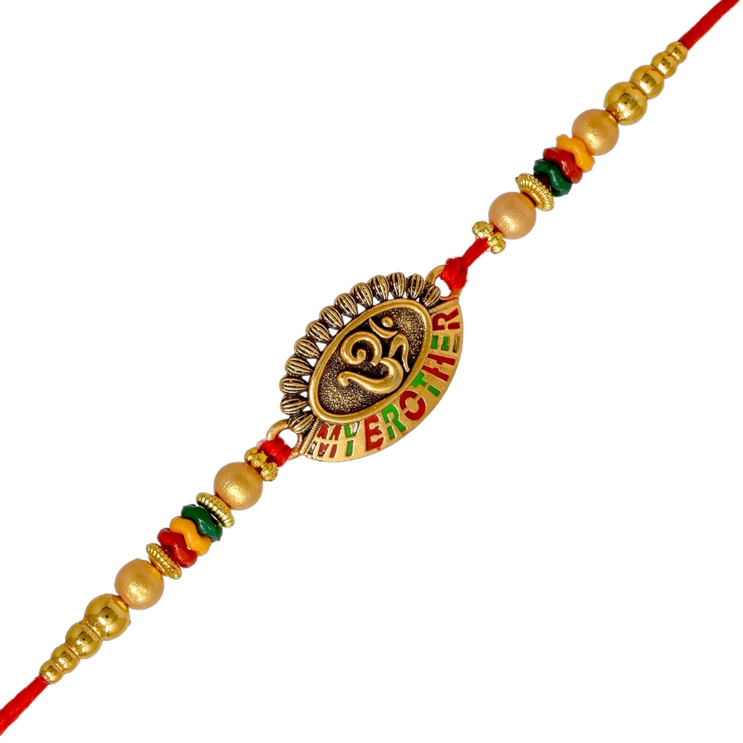 OM Rakhi set with Roli Chawal & Card| rakhi for brother and bhabhi  kids| rakhi set of 2 | resin rakhi