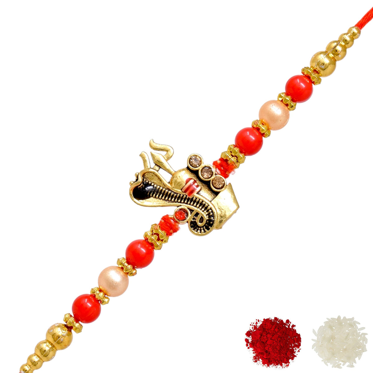 Divine Shivling with Trishul Rakhi for Brother's Protection-Rakhi for ...