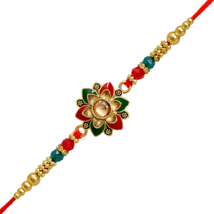 Colorful Meenakari Rakhi Combo rakhi set with Roli Chawal & Card| rakhi for brother and bhabhi  kids| rakhi set of 2 | resin rakhi