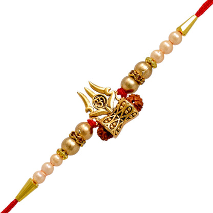 OM n MAHAKAL Rakhi set with Roli Chawal & Card| rakhi for brother and bhabhi  kids| rakhi set of 2 | resin rakhi