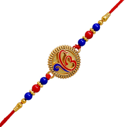 IK-ONKAR Punjabi Rakhi set with Roli Chawal & Card| rakhi for brother and bhabhi  kids| rakhi set of 2 | resin rakhi