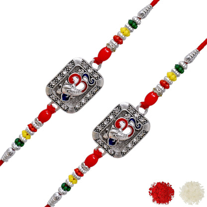 Silver Rakhi Bracelet for brother, Silver rakhi Combo