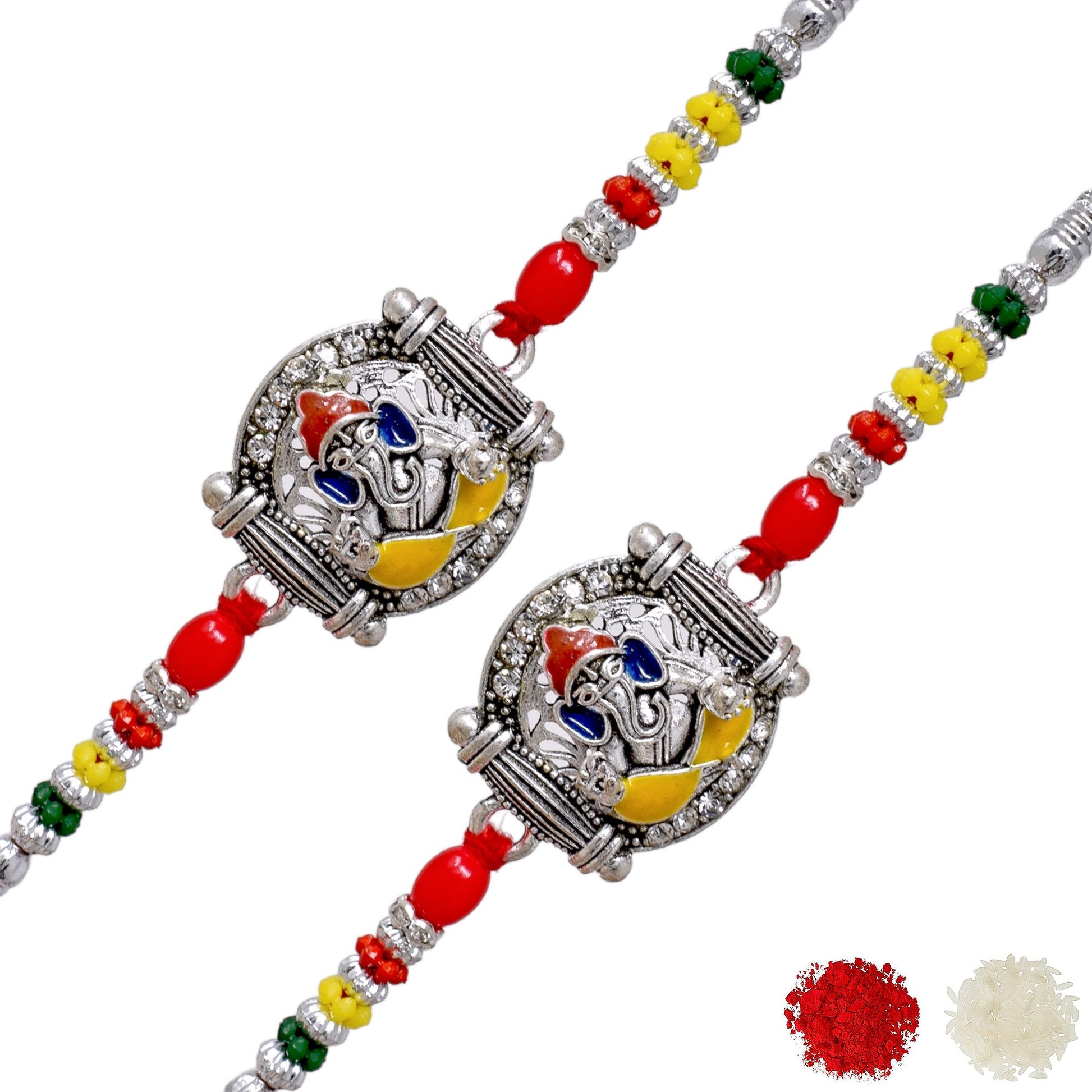 Silver Rakhi Bracelet for brother, Silver rakhi Combo