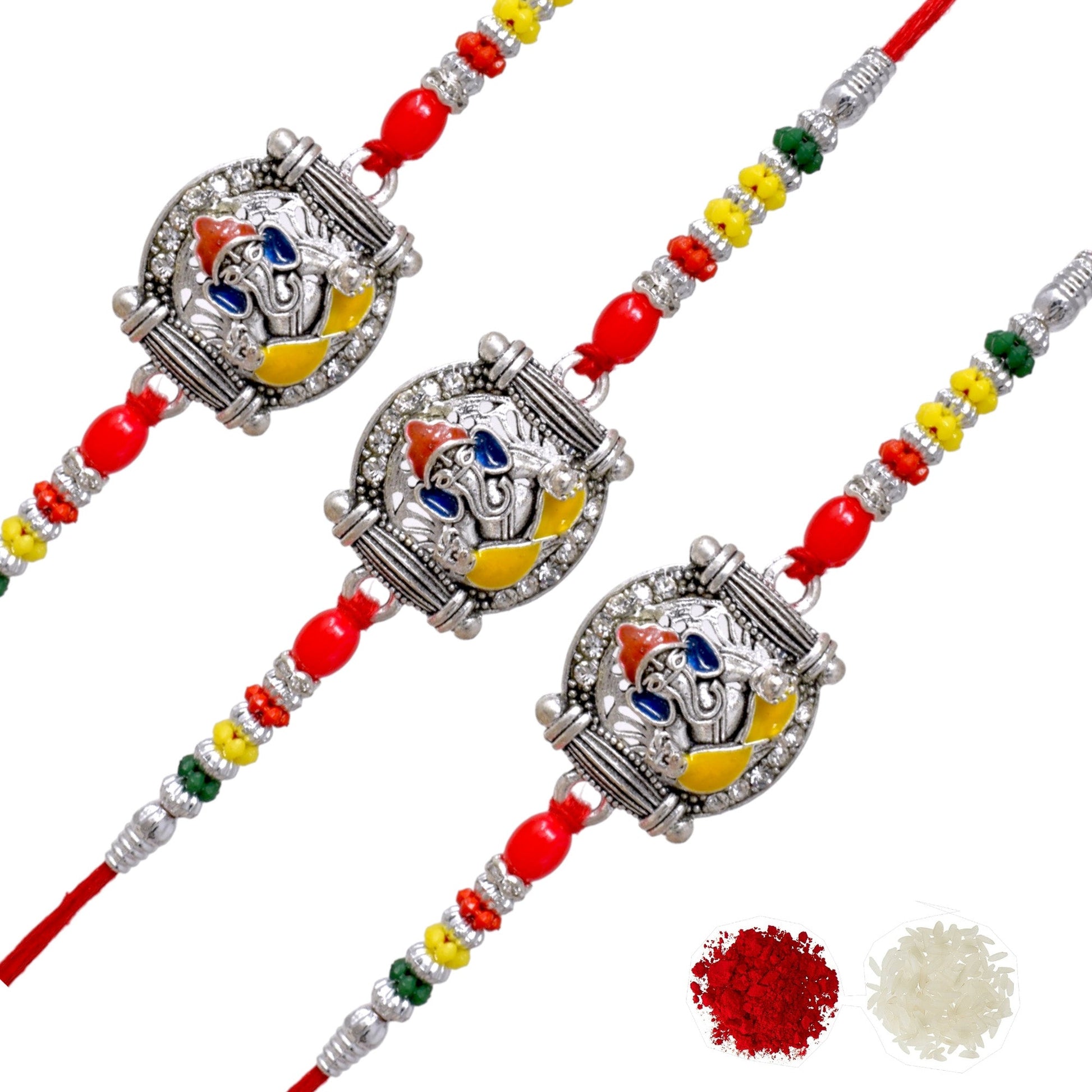 Silver Rakhi Bracelet for brother, Silver rakhi Combo