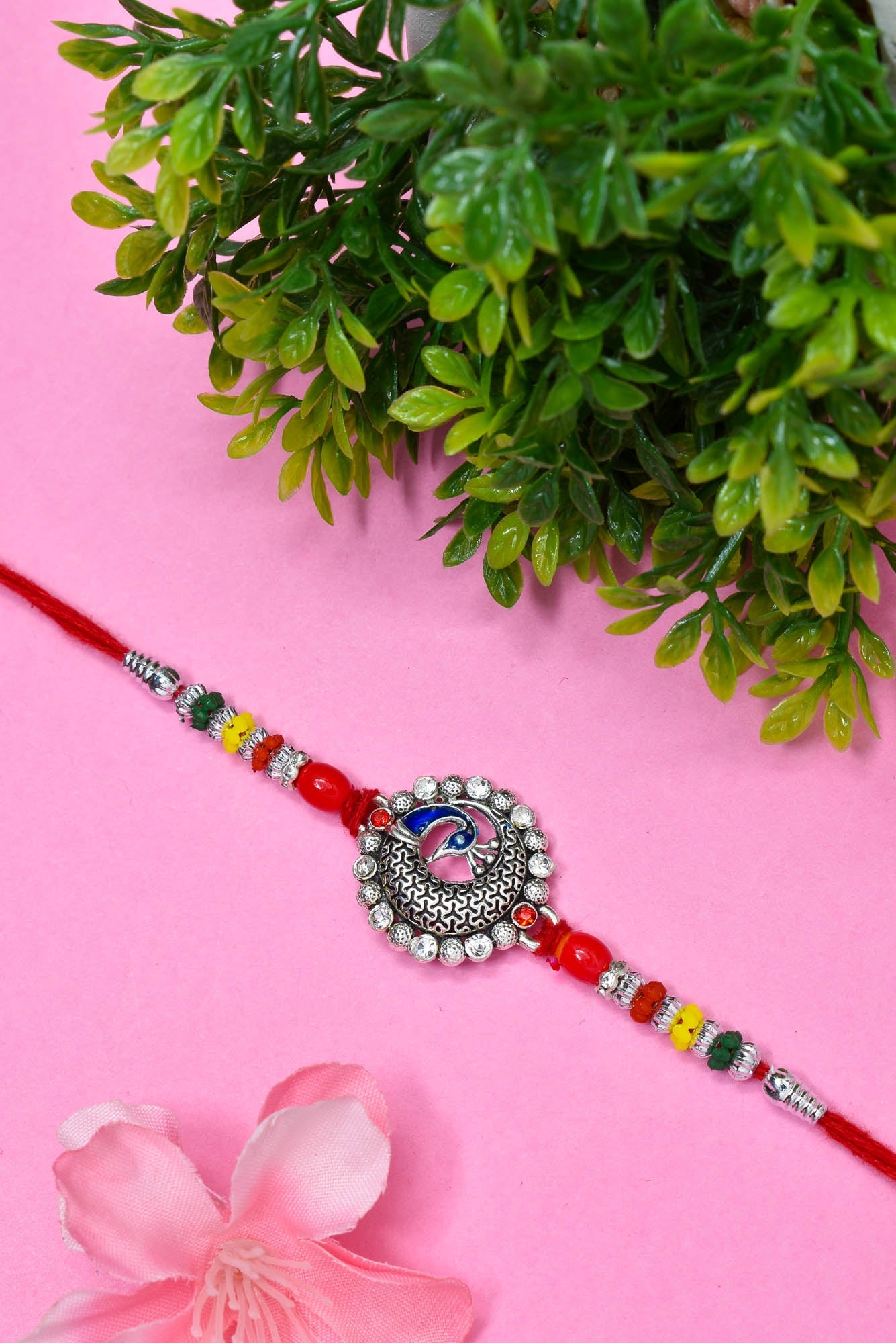 Silver Rakhi for Men, Silver Rakhi for Bhaiya Bhabhi