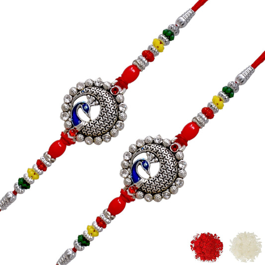 Silver Rakhi Bracelet for brother, Silver rakhi Combo