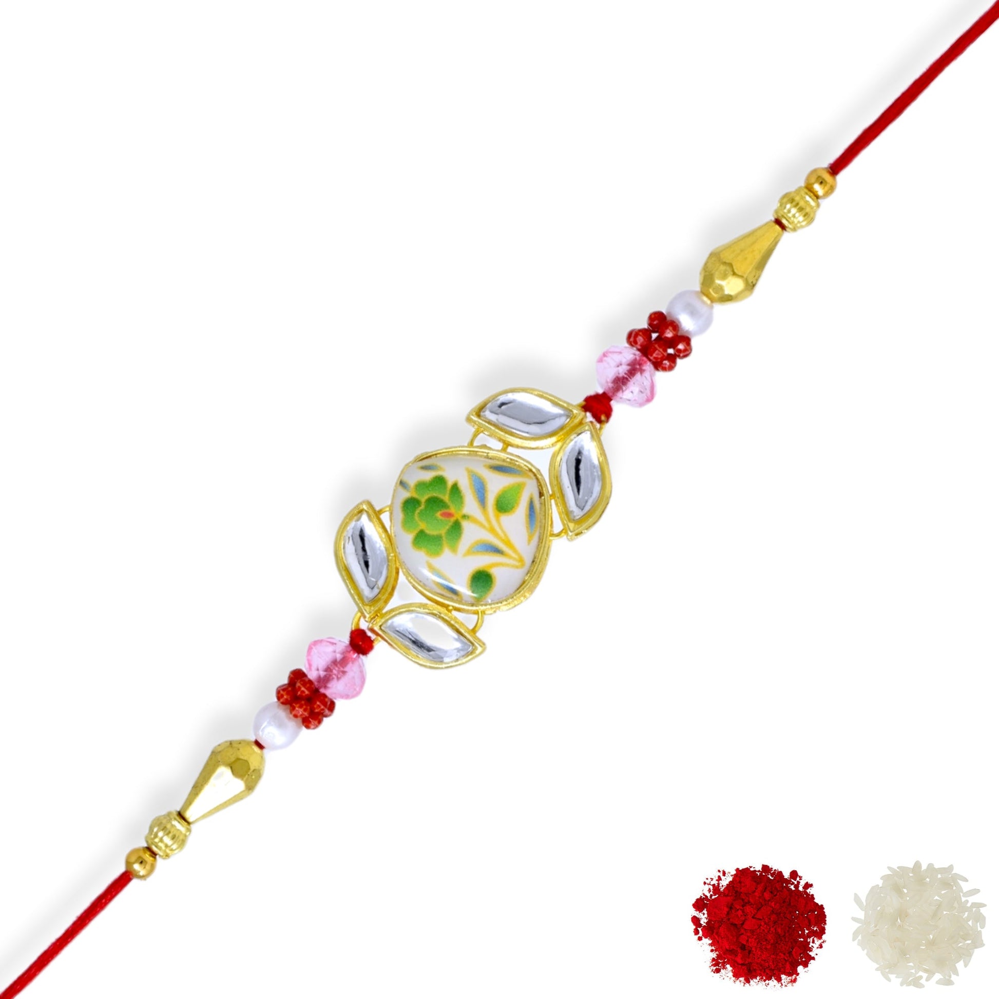 Rakshabandhan Rakhi Brother Bhai Combo Kundan Latest trend