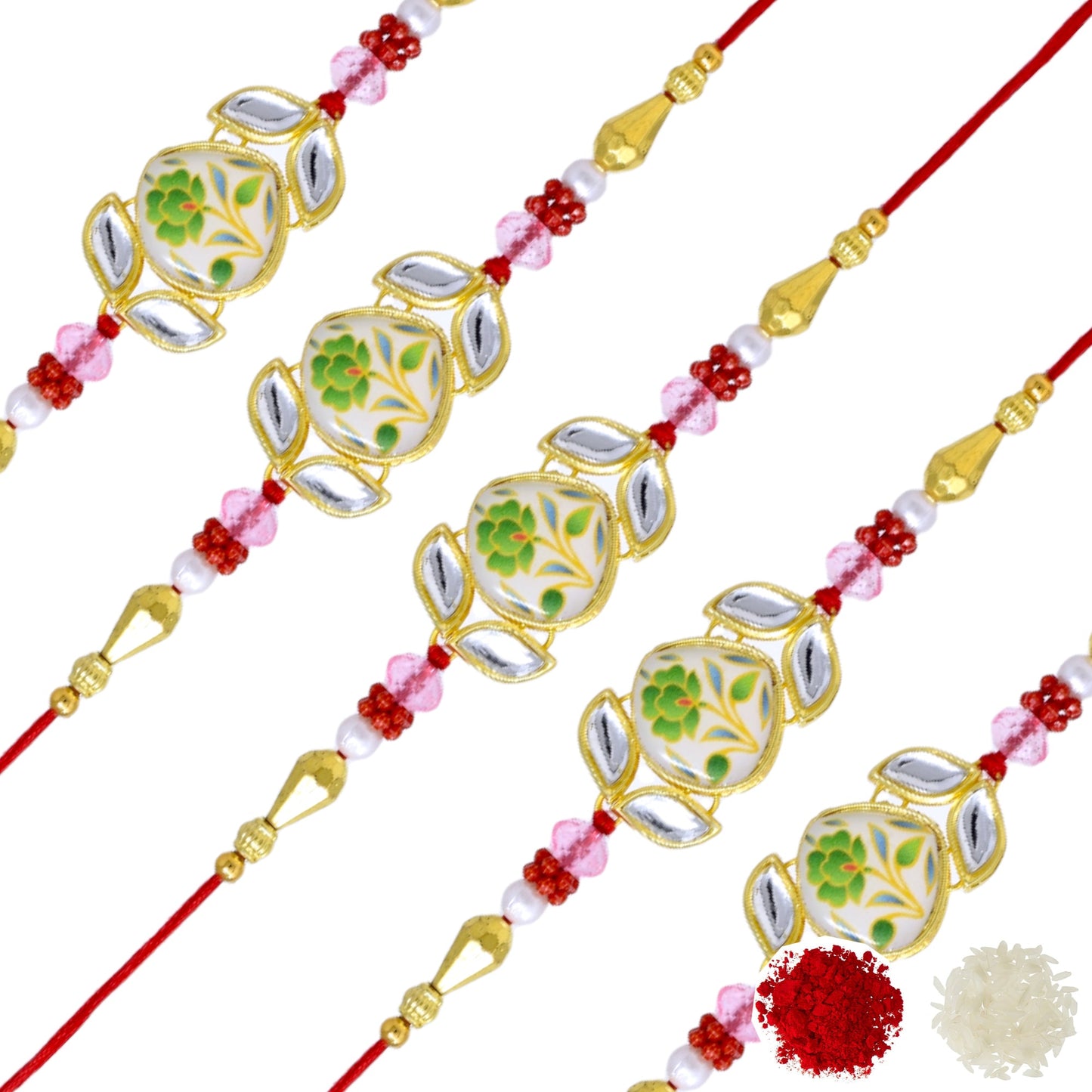 Rakshabandhan Rakhi Brother Bhai Combo Kundan Latest trend