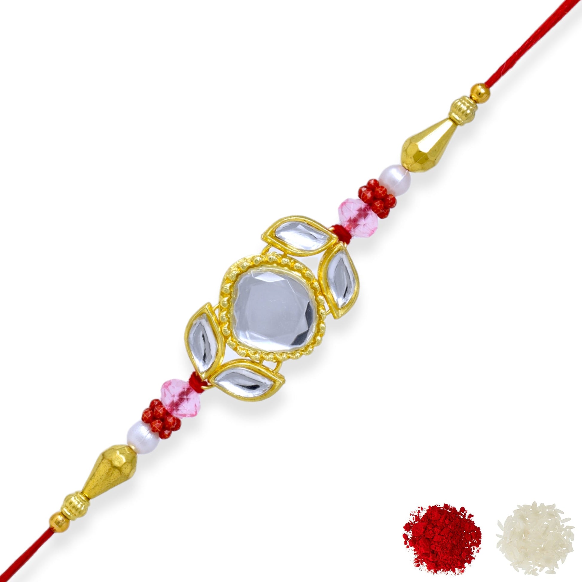 Rakshabandhan Rakhi Brother Bhai Combo Kundan Latest trend