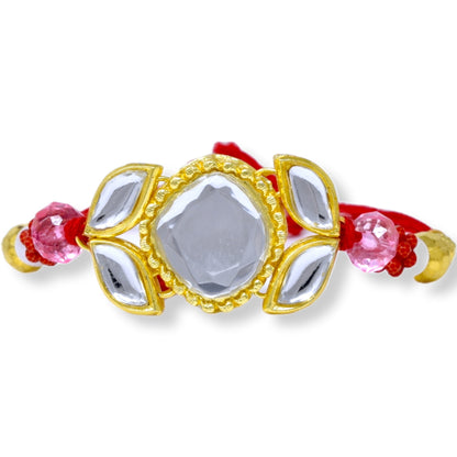 Rakshabandhan Rakhi Brother Bhai Combo Kundan Latest trend