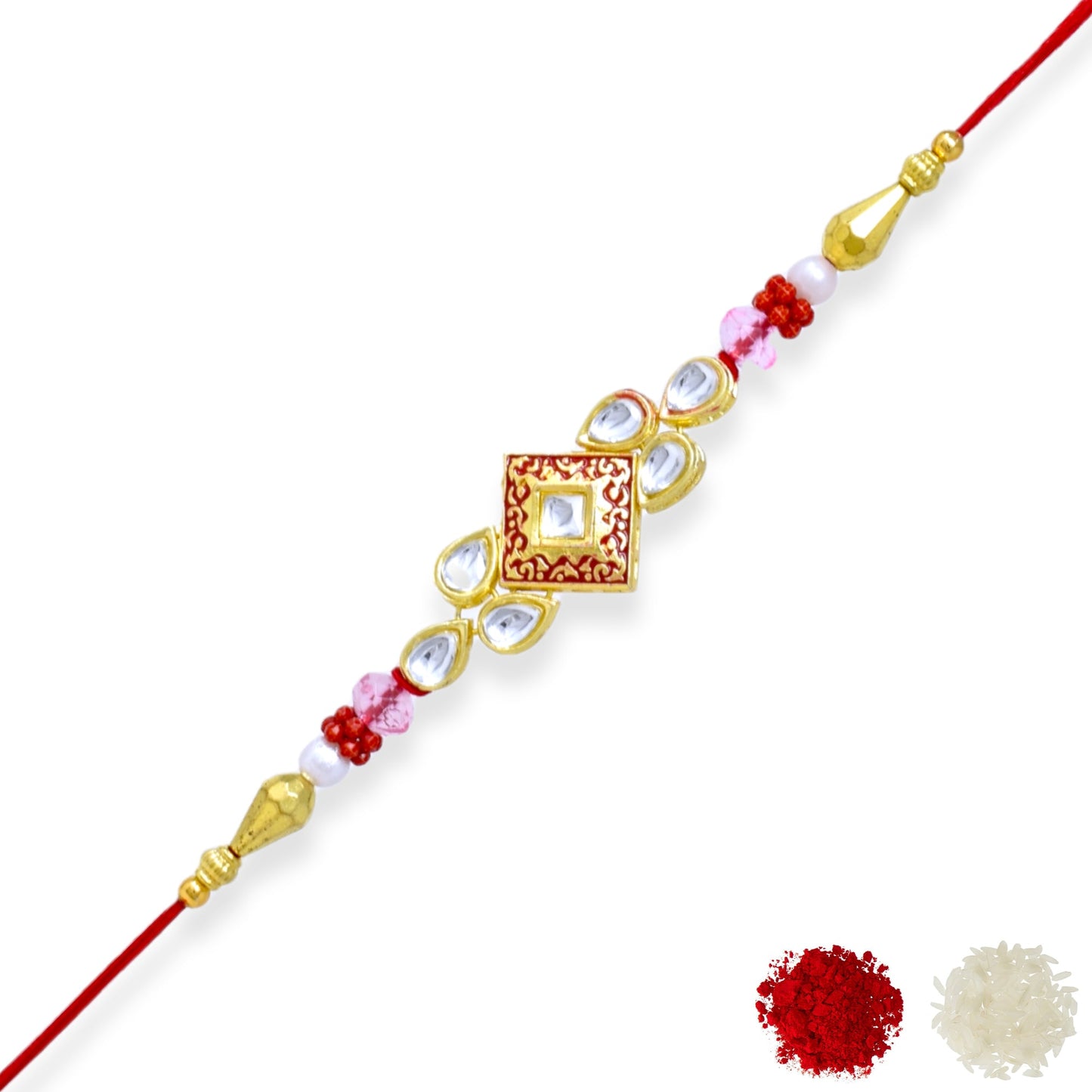 Rakshabandhan Rakhi Brother Bhai Combo Kundan Latest trend