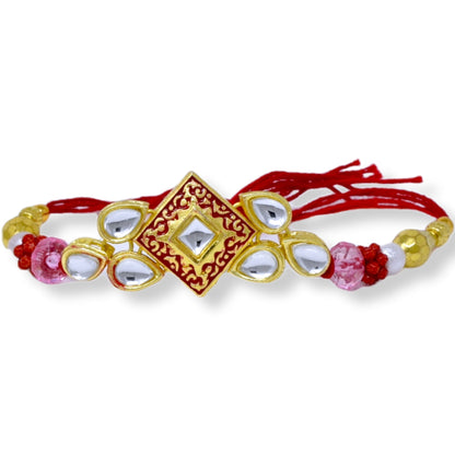 Rakshabandhan Rakhi Brother Bhai Combo Kundan Latest trend