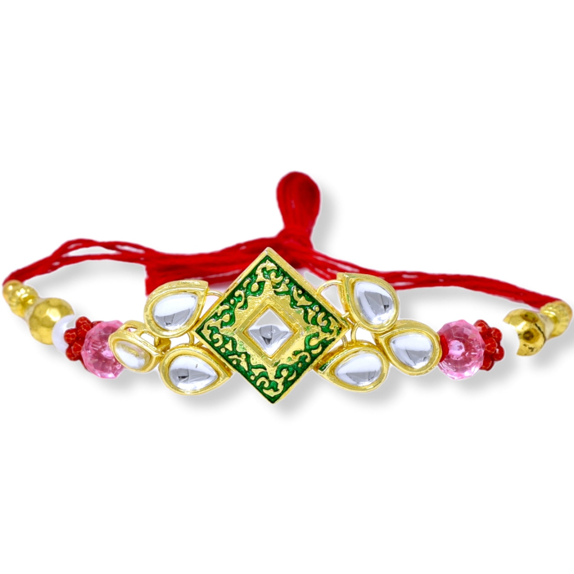 Rakshabandhan Rakhi Brother Bhai Combo Kundan Latest trend