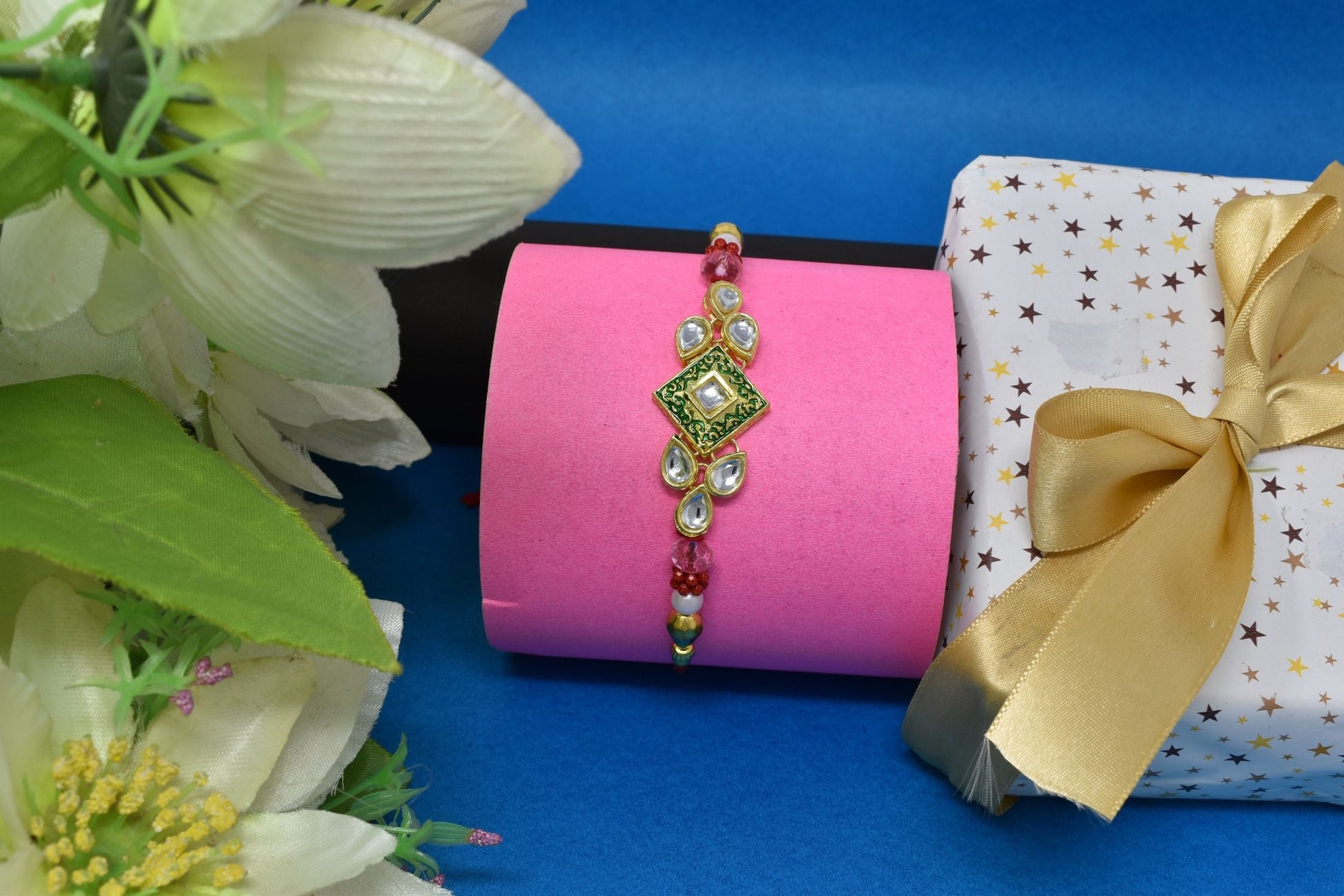 Rakshabandhan Rakhi Brother Bhai Combo Kundan Latest trend