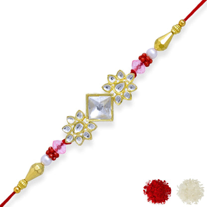 Rakshabandhan Rakhi Brother Bhai Combo Kundan Latest trend