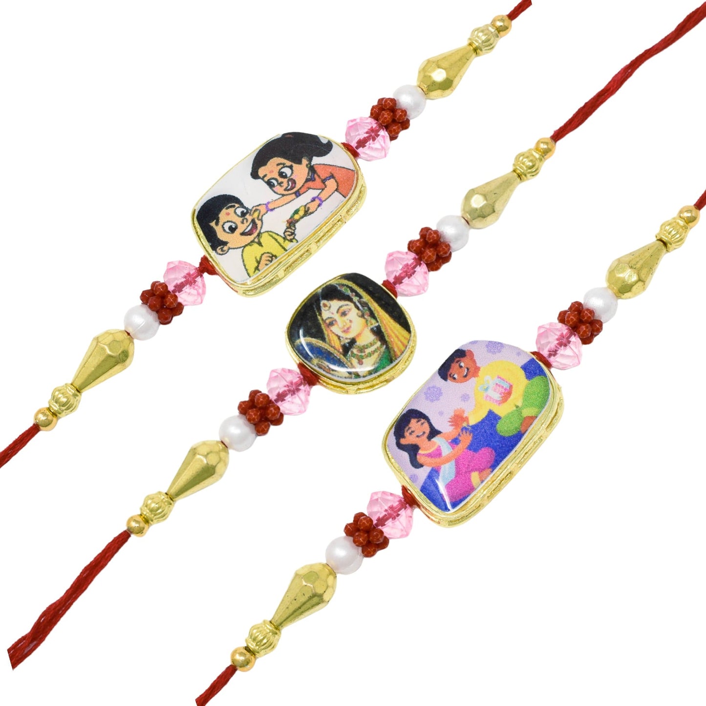 Rakshabandhan Rakhi Brother Bhai Combo Kundan Latest trend