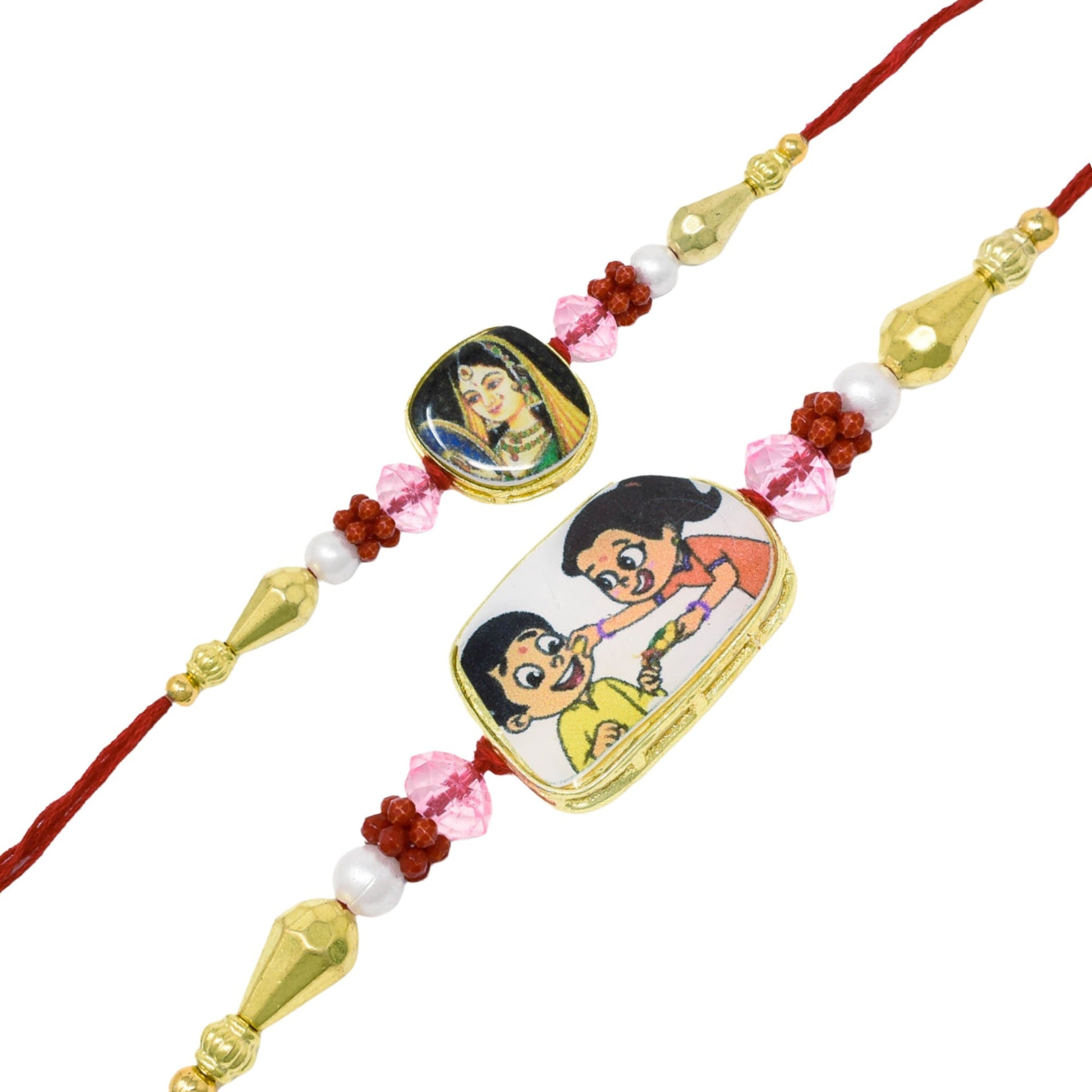 Rakshabandhan Rakhi Brother Bhai Combo Kundan Latest trend