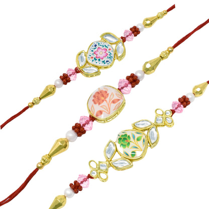 Rakshabandhan Rakhi Brother Bhai Combo Kundan Latest trend