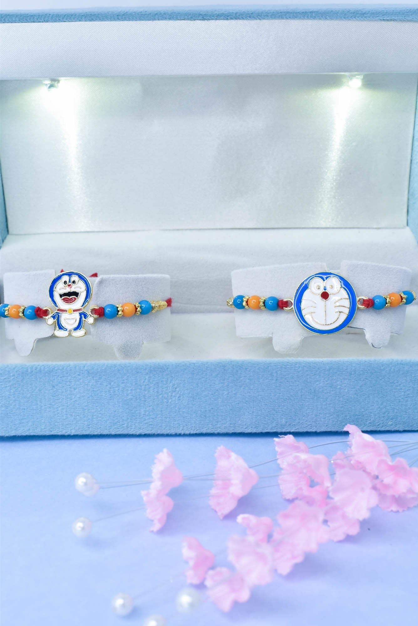 Cartoon Character Rakhi set with Roli Chawal & Card| rakhi for brother and bhabhi  kids| rakhi set of 2 | resin rakhi