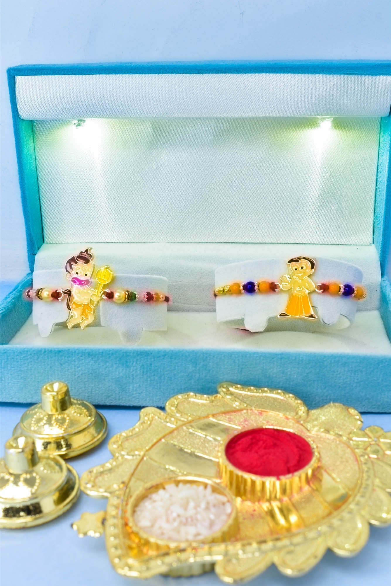 Cartoon Character Rakhi set with Roli Chawal & Card| rakhi for brother and bhabhi  kids| rakhi set of 2 | resin rakhi