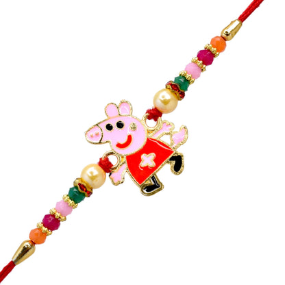 Cartoon Character Rakhi set with Roli Chawal & Card| rakhi for brother and bhabhi  kids| rakhi set of 2 | resin rakhi