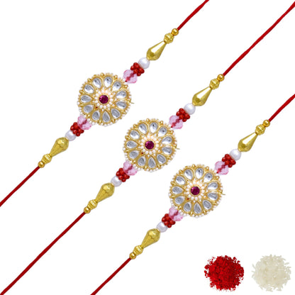 Rakshabandhan Rakhi Brother Bhai Combo Kundan Latest trend