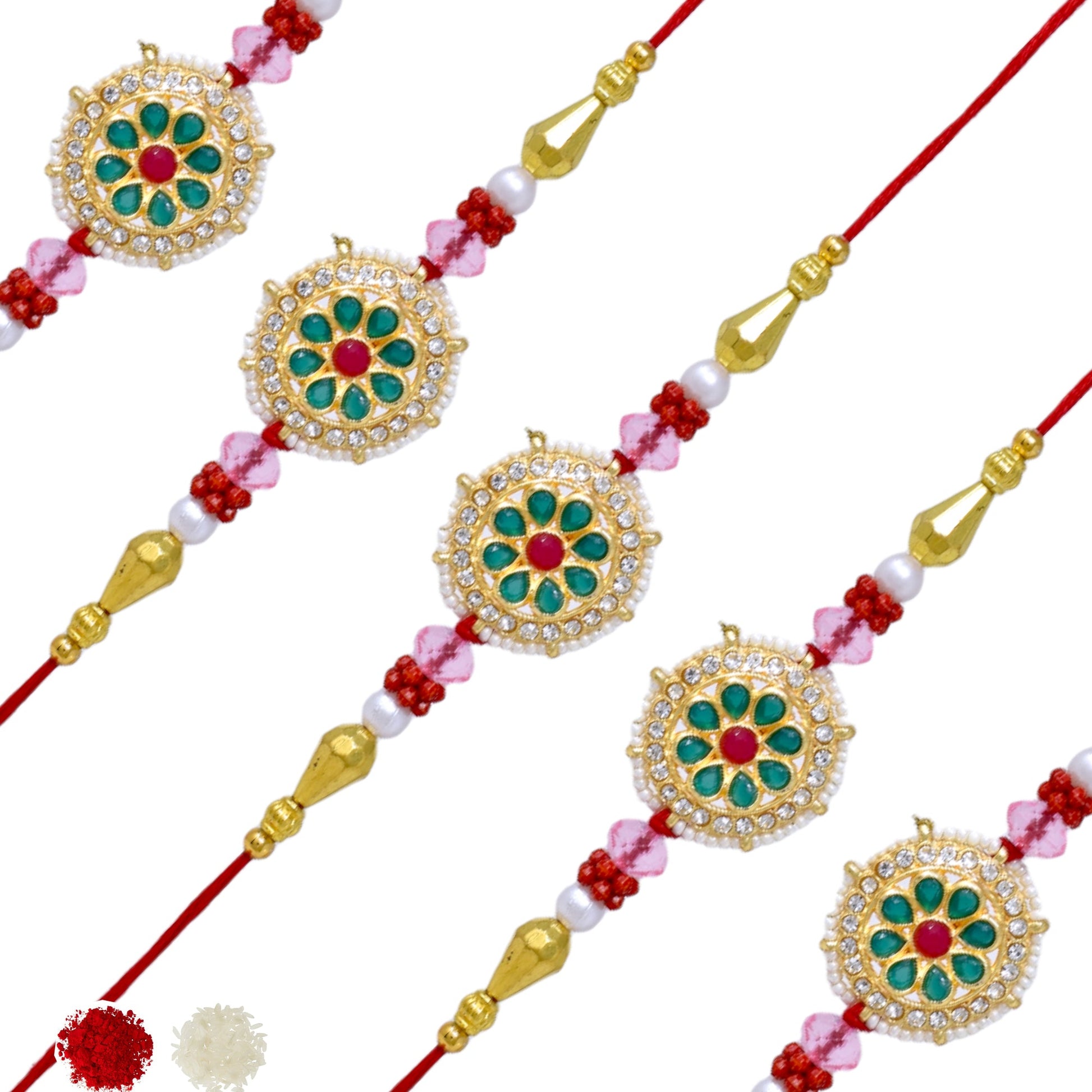 Rakshabandhan Rakhi Brother Bhai Combo Kundan Latest trend