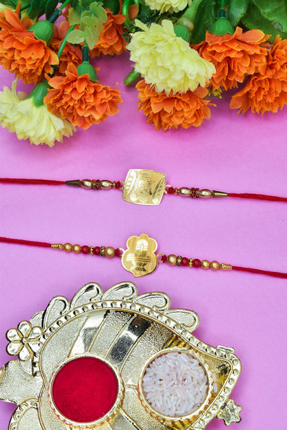 Glorious Shivling n Shiva Combo Rakhi set with Roli Chawal & Card| rakhi for brother and bhabhi  kids| rakhi set of 2 | resin rakhi