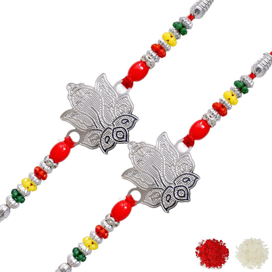 Silver Rakhi Bracelet for brother, Silver rakhi Combo