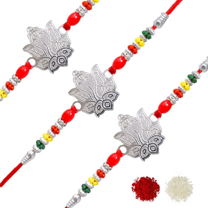 Silver Rakhi Bracelet for brother, Silver rakhi Combo