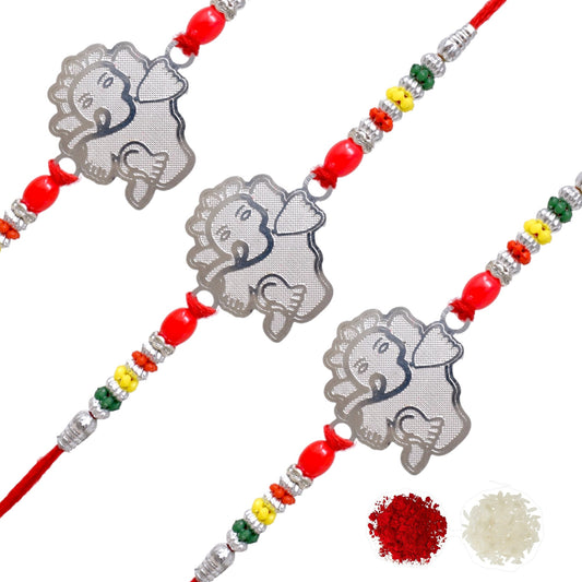 Silver Rakhi Bracelet for brother, Silver rakhi Combo