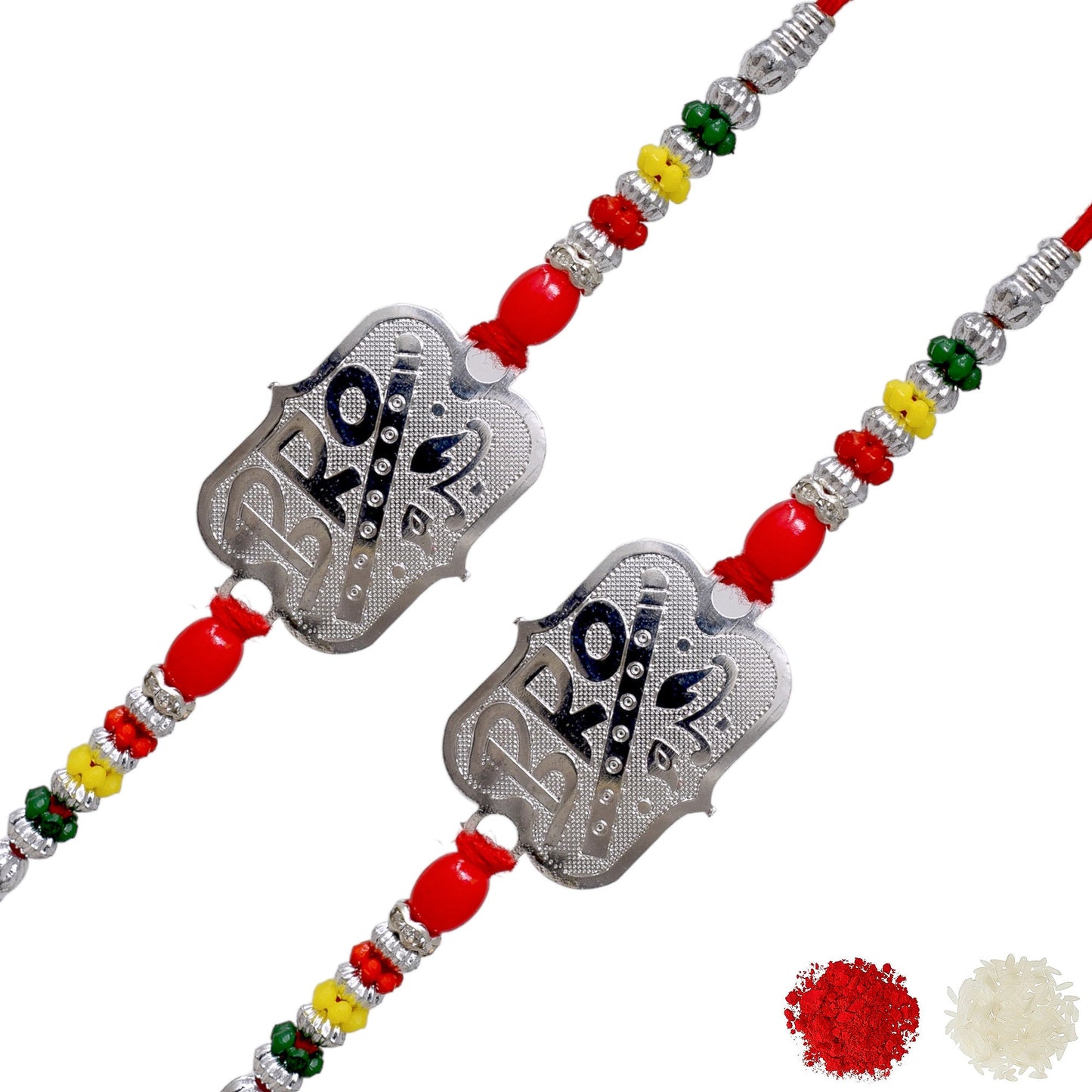 Silver Rakhi Bracelet for brother, Silver rakhi Combo