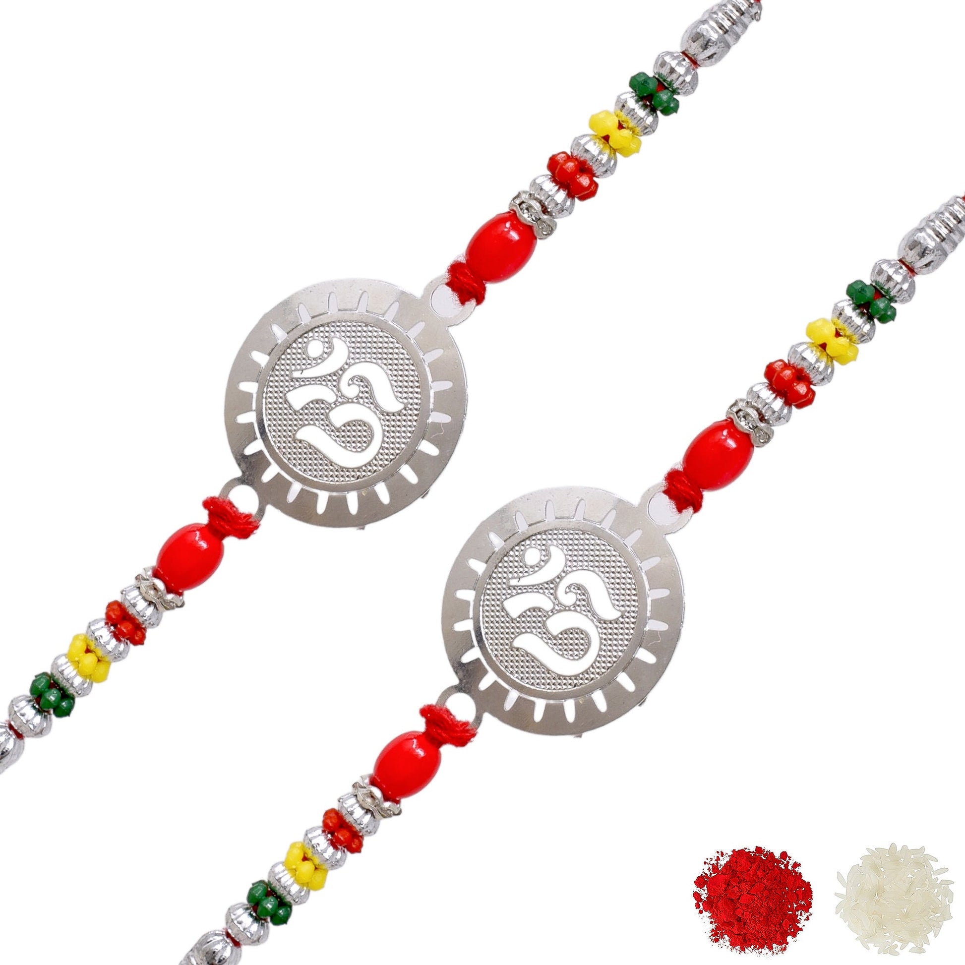 Silver Rakhi Bracelet for brother, Silver rakhi Combo