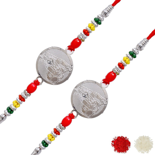 Silver Rakhi Bracelet for brother, Silver rakhi Combo