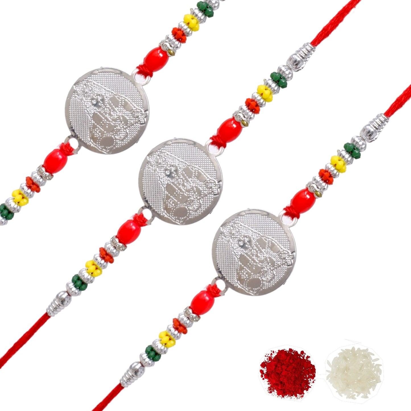 Silver Rakhi Bracelet for brother, Silver rakhi Combo