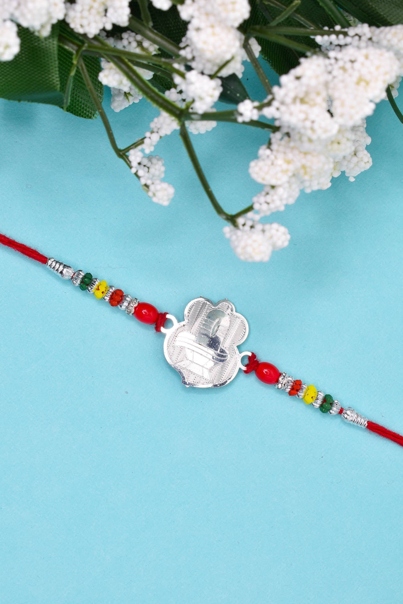 Silver Rakhi for Men, Silver Rakhi for Bhaiya Bhabhi