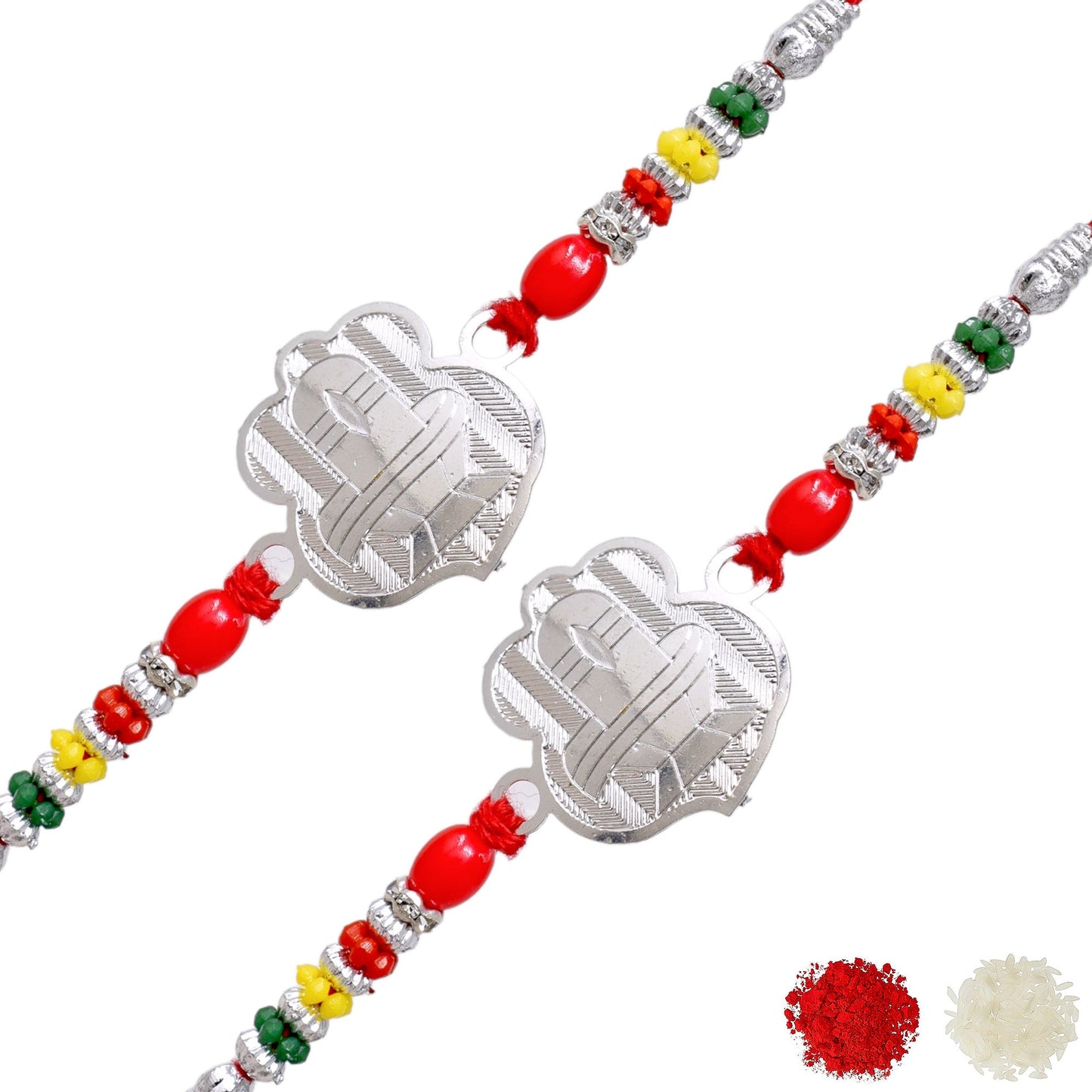 Silver Rakhi Bracelet for brother, Silver rakhi Combo