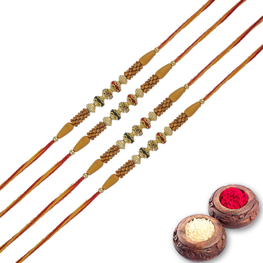 Rakhi Combo Gift For Brother/Bhai set of 4