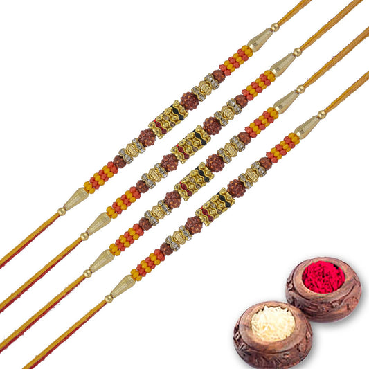 Rakhi Combo Gift For Brother/Bhai set of 4