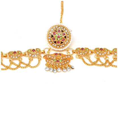 Elegant Gold Mathapatti - Traditional Indian Head Ornament for Weddings & Special Occasions