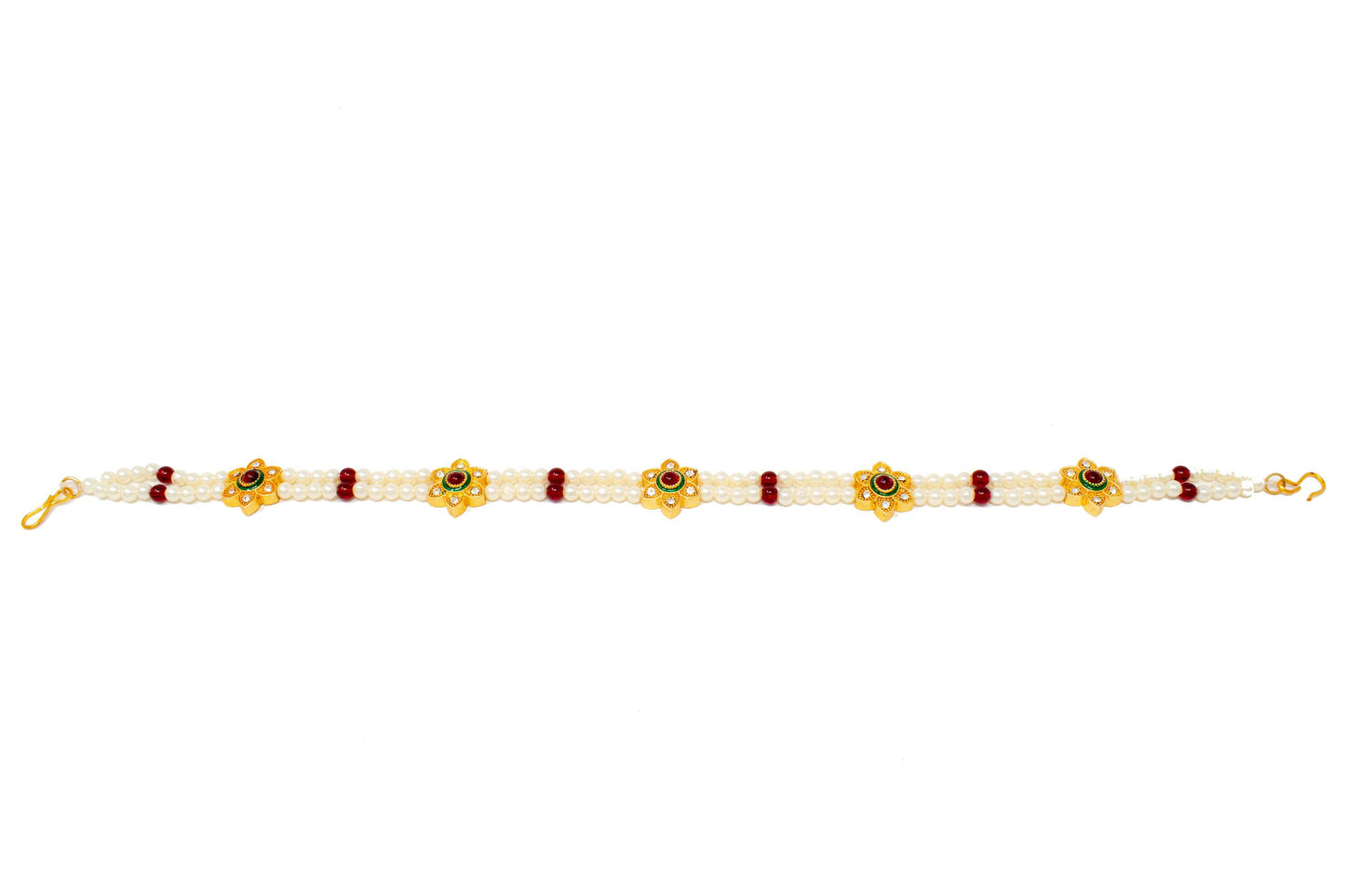 Ethnic Rajputi Rajasthani Mathapatti Kundan Pearl For Women