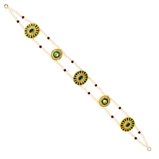 Ethnic Rajputi Rajasthani Mathapatti Kundan Pearl For Women