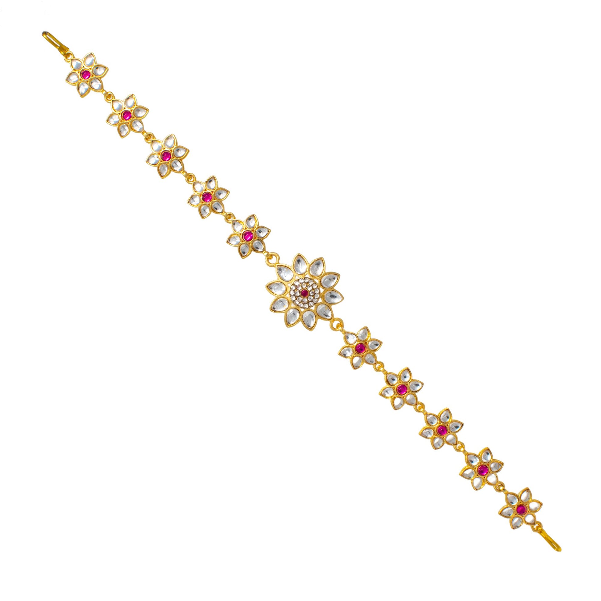 Ethnic Shishful Rajasthani Mathapatti Kundan Pearl For Women